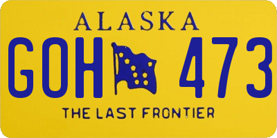 AK license plate GOH473