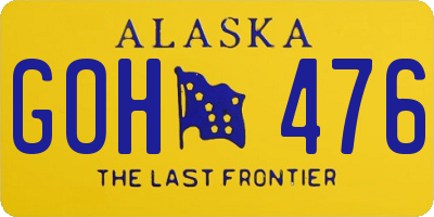 AK license plate GOH476