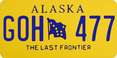 AK license plate GOH477