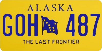AK license plate GOH487
