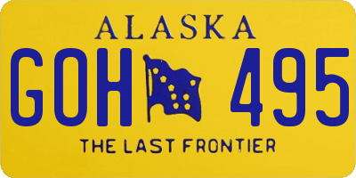 AK license plate GOH495