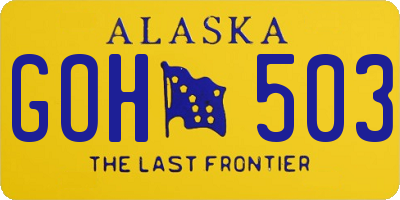 AK license plate GOH503