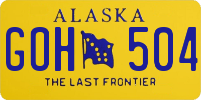 AK license plate GOH504