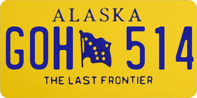 AK license plate GOH514