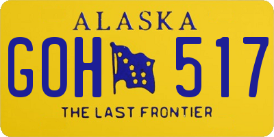 AK license plate GOH517
