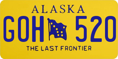 AK license plate GOH520