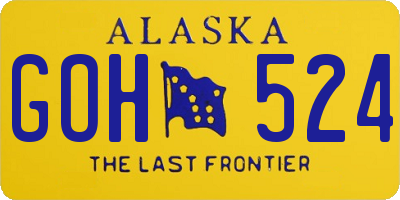 AK license plate GOH524