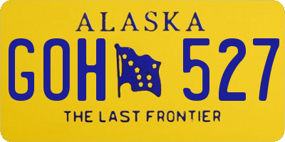 AK license plate GOH527