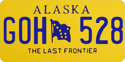AK license plate GOH528