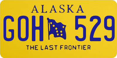 AK license plate GOH529