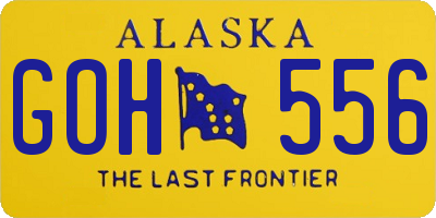 AK license plate GOH556