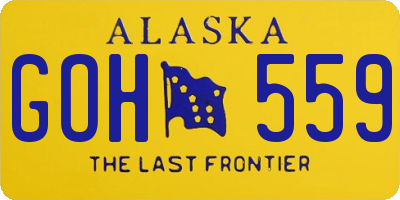 AK license plate GOH559