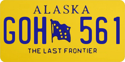 AK license plate GOH561