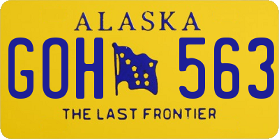 AK license plate GOH563