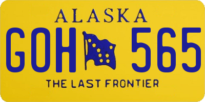 AK license plate GOH565