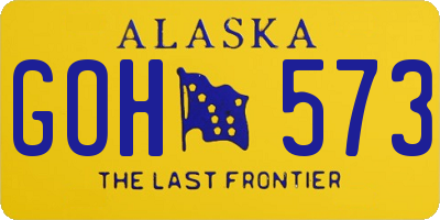 AK license plate GOH573