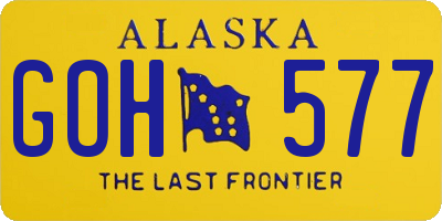 AK license plate GOH577
