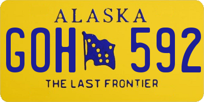 AK license plate GOH592