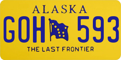 AK license plate GOH593