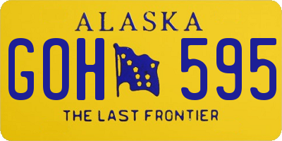 AK license plate GOH595