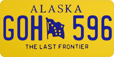 AK license plate GOH596
