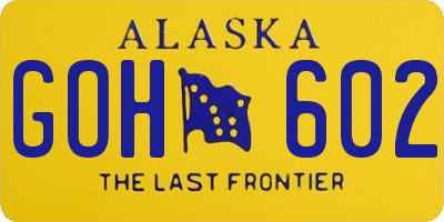 AK license plate GOH602