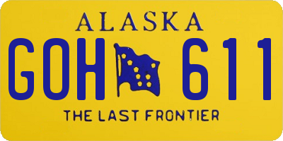 AK license plate GOH611