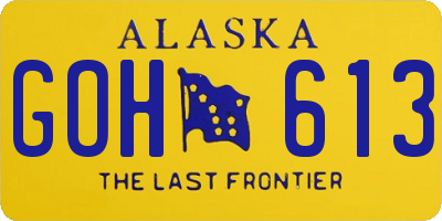 AK license plate GOH613