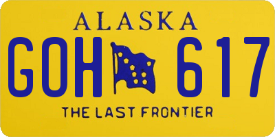 AK license plate GOH617