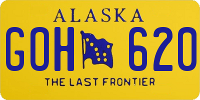 AK license plate GOH620