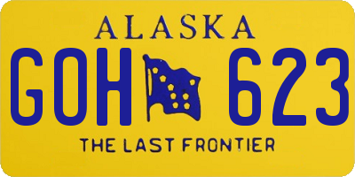 AK license plate GOH623