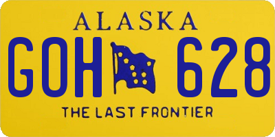 AK license plate GOH628