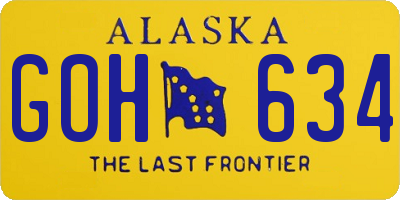 AK license plate GOH634