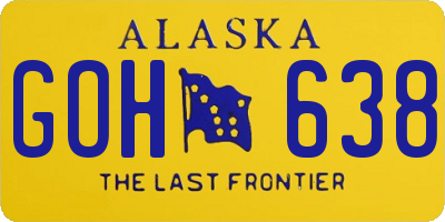 AK license plate GOH638