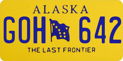AK license plate GOH642