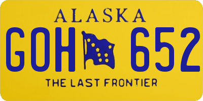 AK license plate GOH652