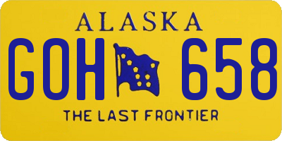 AK license plate GOH658