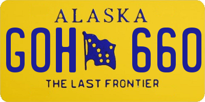 AK license plate GOH660