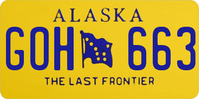 AK license plate GOH663