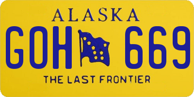 AK license plate GOH669