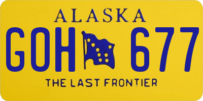 AK license plate GOH677