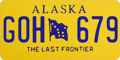 AK license plate GOH679