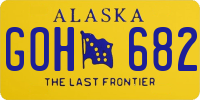 AK license plate GOH682