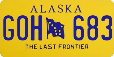 AK license plate GOH683