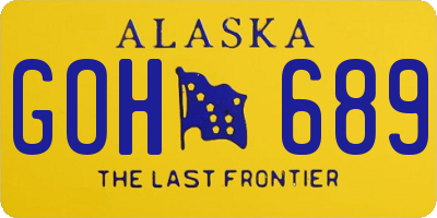 AK license plate GOH689