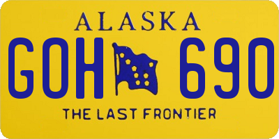AK license plate GOH690