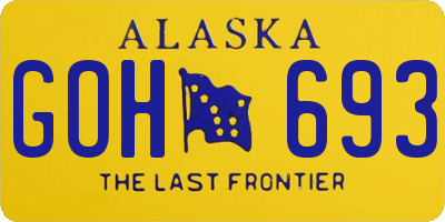 AK license plate GOH693