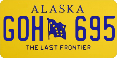 AK license plate GOH695