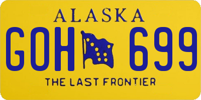 AK license plate GOH699