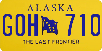 AK license plate GOH710